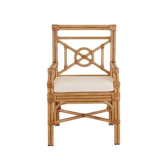 Ballard Designs Andrea Rattan Dining Armchair - Ballard Designs