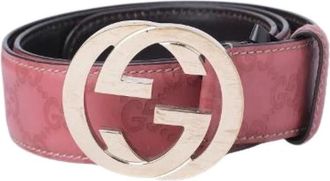 Gucci Pre-owned Guccissima Belt - female - Gucci Vintage - Vintage Belts - Pink - ONE SIZE - Pre-owned