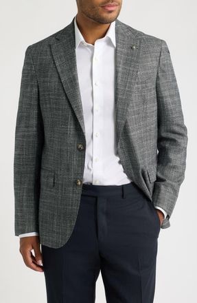 Jack Victor McAllen Herringbone Wool & Silk Sport Coat in Grey at Nordstrom, Size 36