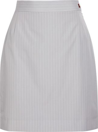 Vivienne Westwood Crotch 45 Pinstripe Cotton Skirt - Grey - 38 (UK6 / XS)