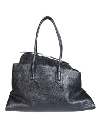 The Attico La Passeggiata Medium Textured Leather Top Handle Bag