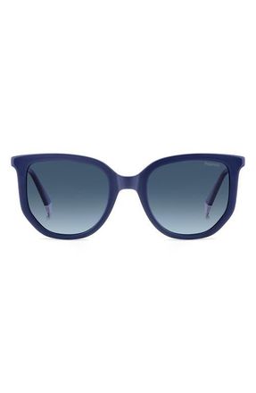 Polaroid 51mm Gradient Square Sunglasses in Blue/blue Sf Polar at Nordstrom