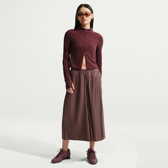 Nike Womens Nike Sportswear Oversized Mid-Rise Culotte Pants in Purple | IQ0438-502