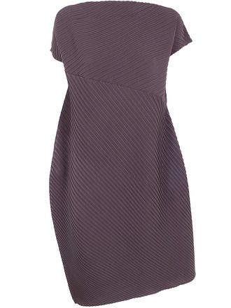 Issey Miyake Plaster Pleats Solid Volume Midi Dress