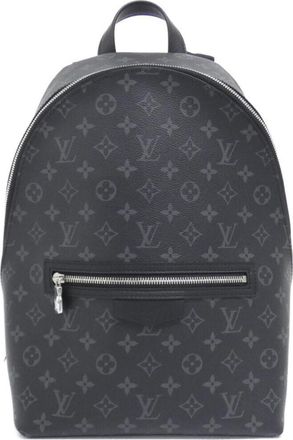 Louis Vuitton Black Coated Canvas Backpack (Pre-Owned)