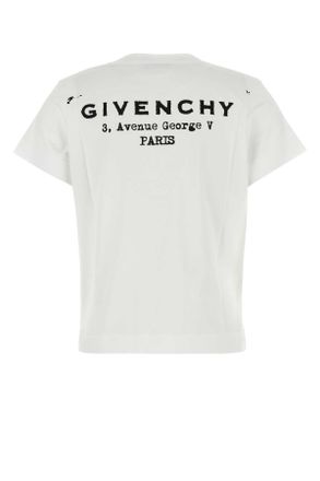 Givenchy Womens White Cotton T-Shirt Exterior
