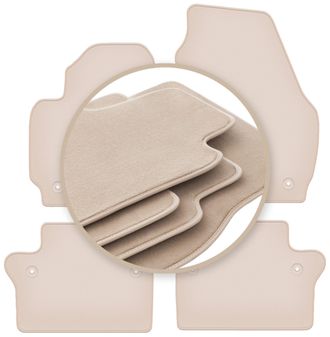 OEM Alfombrillas Beige Premium Para Volvo V70 Iii Familiar 2007-2016