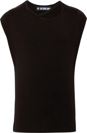 LGN Louis Gabriel Nouchi round-neck sleeveless T-shirt - unisex - Lyocell/Cotton/Elastane - S - Brown