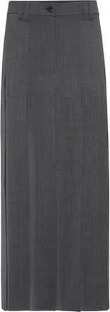 Brunello Cucinelli Long pleated skirt in Anthracite at Nordstrom, Size 38 It