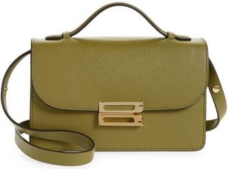 Victoria Beckham The Mini Dorian Leather Shoulder Bag in Cactus Green at Nordstrom