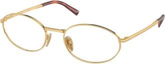 Prada Fashion Eyeglasses in Black - female - Prada - Glasses - Yellow - 53 MM - Accessories