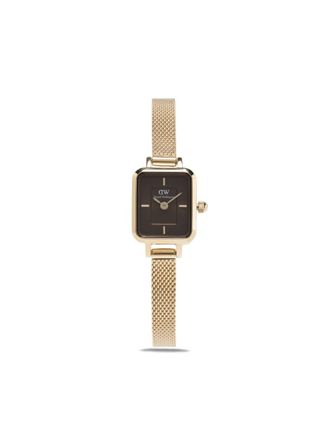 Daniel Wellington Quadro Mini 19mm - women - stainless steel - One Size - Brown