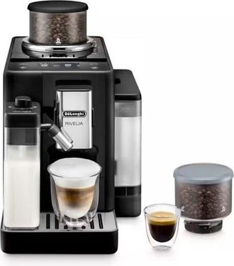 DeLonghi Rivelia Cafetera Superautom&aacute;tica Con Molinillo Y Dep&oacute;sito Para Leche 19 Bares Negro Onyx