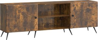 vidaXL Mueble De Tv 150 X 31 X 50 Cm Roble Ahumado Vidaxl