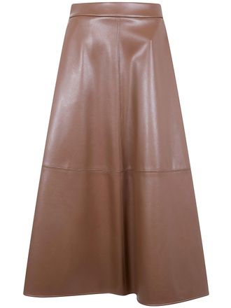 Max Mara Smmninfa Eco Leather Round Midi Skirt