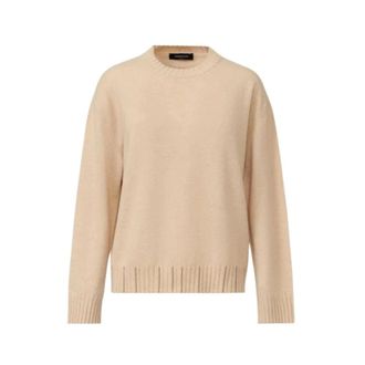 Fabiana Filippi Round-neck Knitwear, female, Beige, XS, Round-neck Knitwear