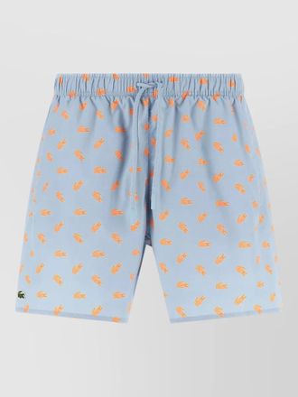 Lacoste crocodile print swim shorts back pocket