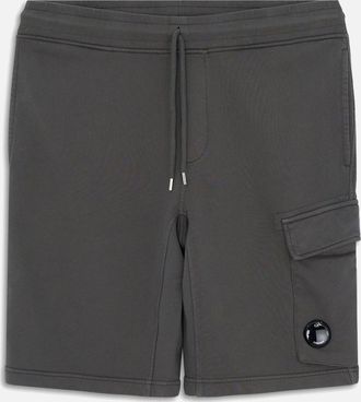 C.P. Company Mens Diagonal Fleece Shorts Grey - Size: 37/36/32