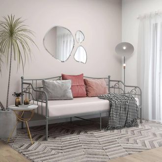 Berkfield Home Sofa Bed Frame Grey Metal 90x200 cm