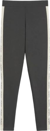 Max Mara Leggings con banda logo - 001 ANTRACITE