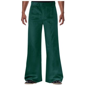 Generic Mens Flared Trousers Velvet Wide Leg Solid Color 70s Carnival Disco Outfits Theme Party 60s 70s Hippie Costumes Mens Bell Bottom Pants Mens Casual Fla