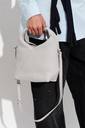 Maison Margiela Leather Handbag, Womens, Grey