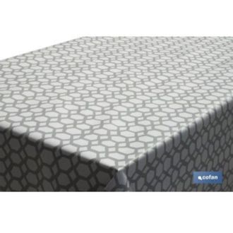 cofan Rollo Mantel Antimanchas 1,40 X 25m 50% Alg/50% Pvc. Hexagonos