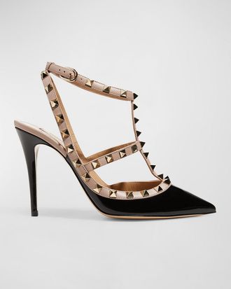 Valentino Garavani Rockstud 100mm Slingback High-Heel Pumps