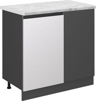 Vicco Armario De Esquina R-line, Blanco, 86 Cm Et M&aacute;rmol