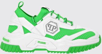 Philipp Plein Sneakers basse in maglia crochet con motivo monogram bicolore