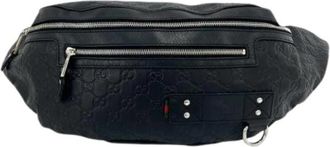 Gucci Pre-owned Sling Pouch - Heren - Vintage Heuptassen - Zwart - ONE Size - Leer - Vintage