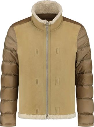 Ten c padded panelled jacket - Brown