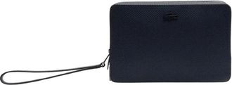 Lacoste Bags, male, Black, Size: ONE SIZE Chantaco Leather Pouch