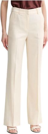 Ermanno Scervino Firenze Wijde Broek - Dames - Wijde Broeken - Beige - XS - Linnen - Broeken
