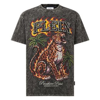 Philipp Plein Camiseta de cuello redondo Ss Leopard - Tops - Hombre - Gris - 4XL
