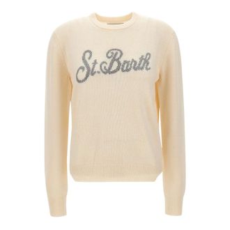 MC2 Saint Barth New Queen Trui - Dames - Truien - Beige - Maat: M Zijde