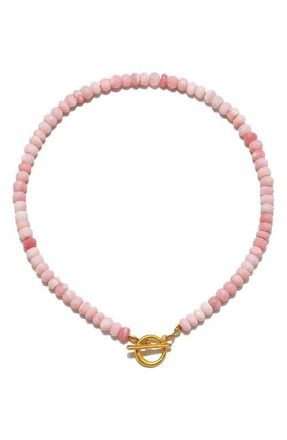 Sequin Opal Candy Beaded Choker Necklace in Pink at Nordstrom