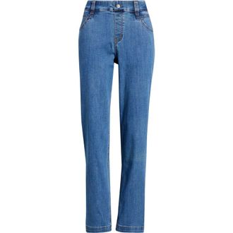 Hue Crosshatch Pedal Pusher Denim Leggings in Chambray Wash at Nordstrom, Size X-Large