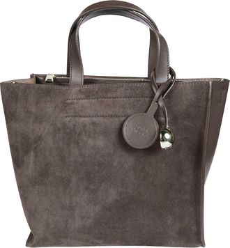 Furla Divide It S Suede Leather Tote Bag