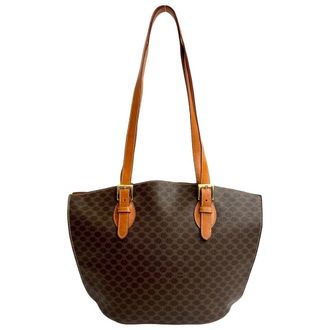 Celine Brown Leather Pvc Shoulder Bag Tote Bag (Pre-Owned)