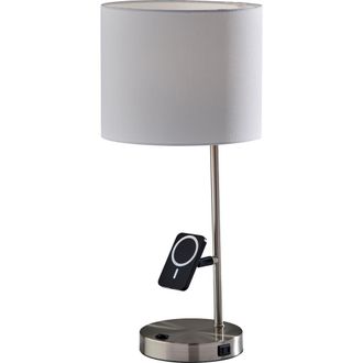 Adesso Wyatt Supercharger Desk Lamp in Brushed Steel at Nordstrom