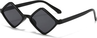 Generic Small Frame Mens Outdoor Sunglasses Womens Driving Commuting Vacation Sun Glasses(Black)