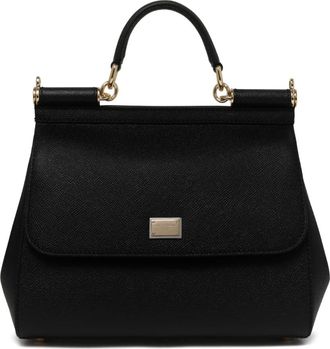 Dolce & Gabbana Grote Sicily handtas - Dames - Tassen - Zwart - Maat: ONE Size Zijde