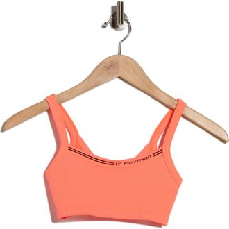Free People All Clear Logo Sports Bra in Coral at Nordstrom Rack, Size X-Small/small