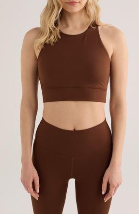 Varley Bea Freesoft Racerback Bralette in Dark Walnut at Nordstrom, Size X-Small