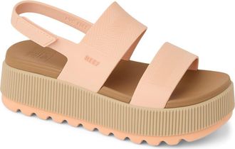 Reef Water Vista Platform Slingback Sandal in Bellini/Tan at Nordstrom, Size 11