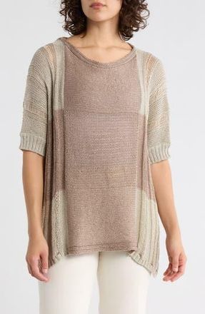 Forgotten Grace Open Knit Top in Gold at Nordstrom Rack, Size X-Large