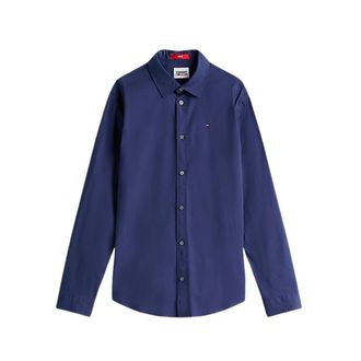 Tommy Jeans Heren, Overhemden, Blauw, Maat: S Katoen