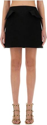 Alexander McQueen Rokken, Dames, Zwart, M, Wol, Kilt Mini Rok met Plooi