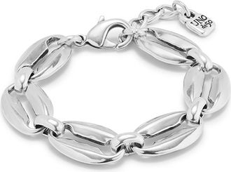 UNOde50 Small Oval Link Chain Bracelet in Silver at Nordstrom, Size Medium